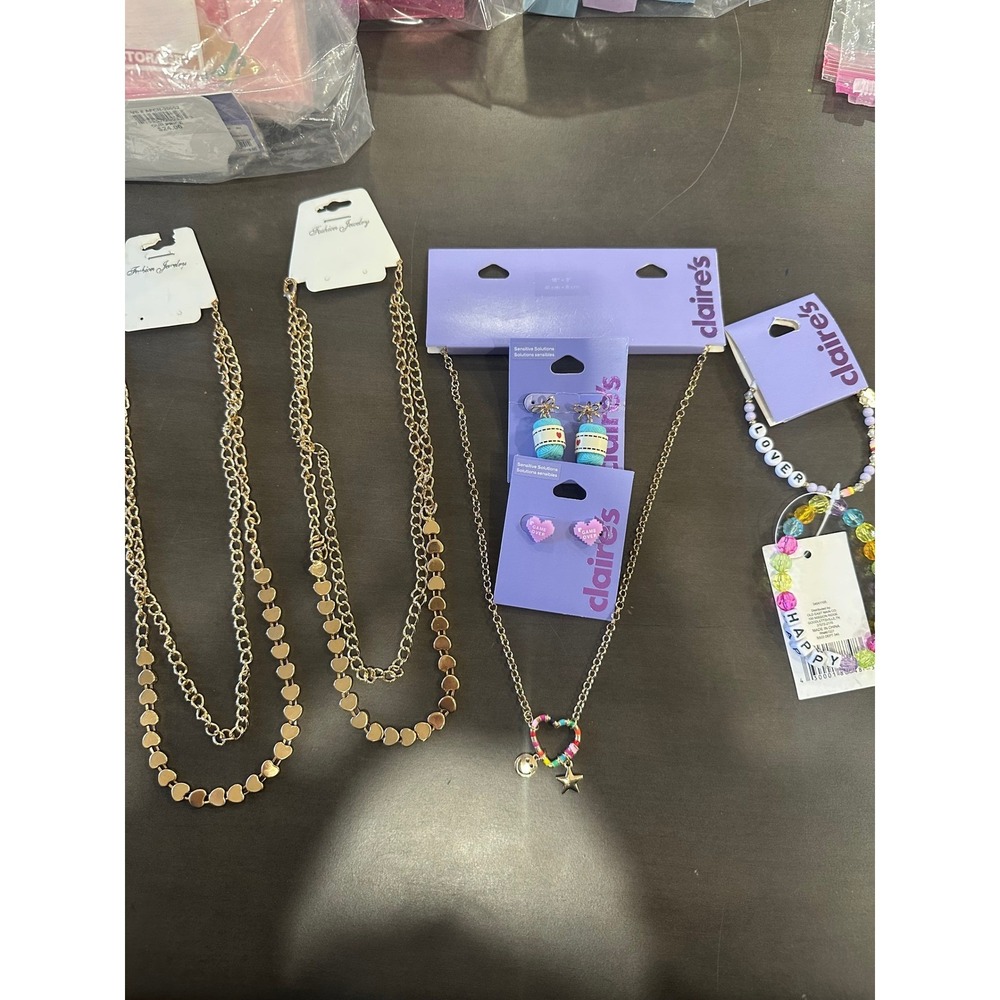 Claire's Kids Valentine Jewelry‎ Set Necklaces Bracelets Earrings